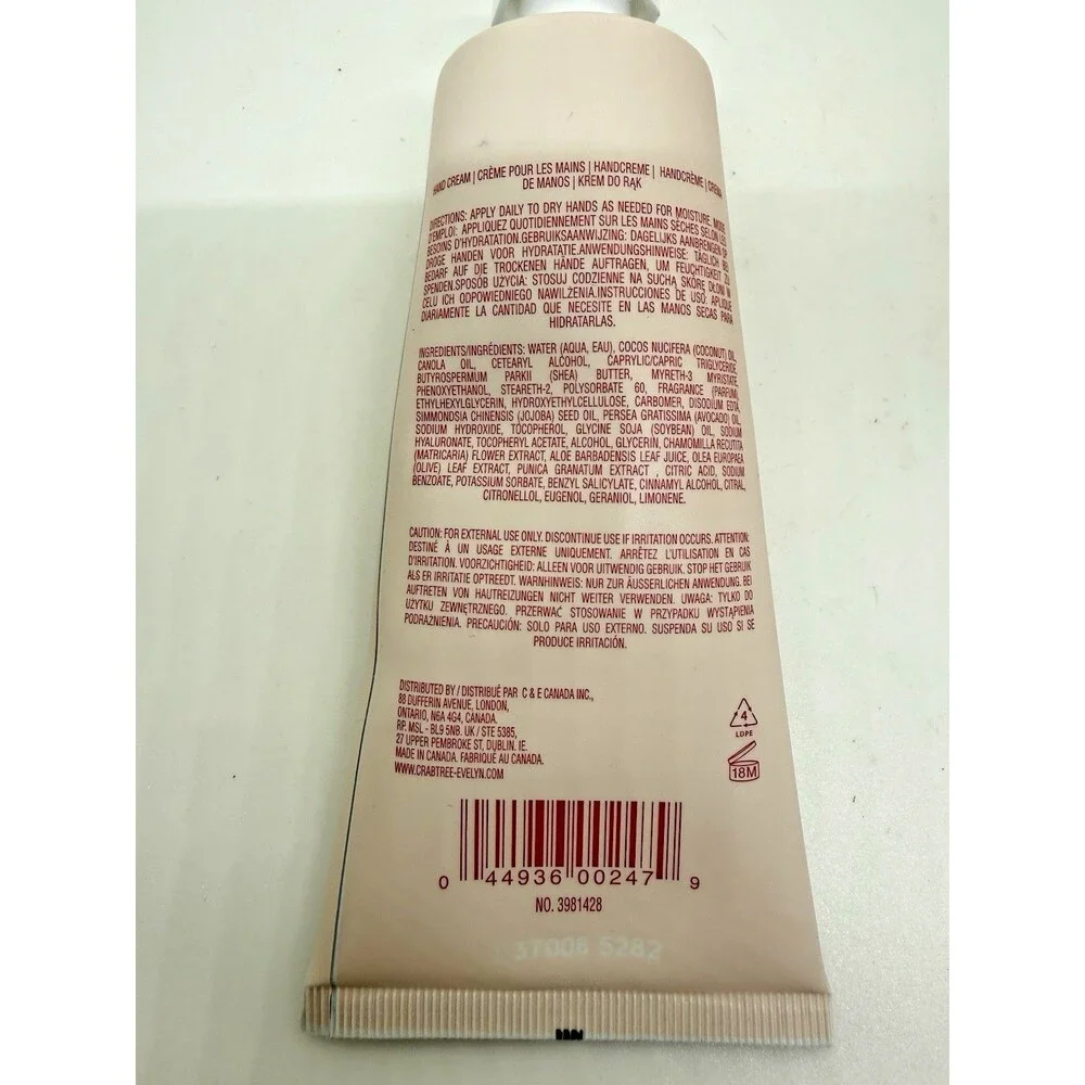 Crabtree & Evelyn Evelyn Rose‎ Hand Therapy 3.5oz 100g Sealed NEW W/Shea Butter